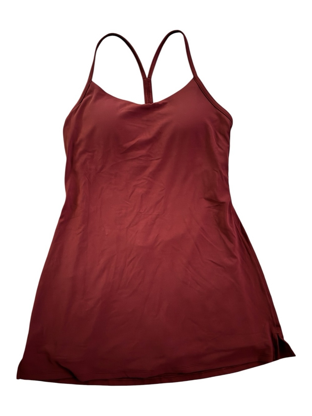 Lululemon Flow Y Dress Cranberry Charm NWT Built-In Shorts B/C Cup - Picture 6 of 16